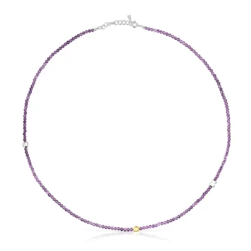 Cheap Silver vermeil and amethyst Joy Bits necklace Silver Necklaces | Short Necklaces