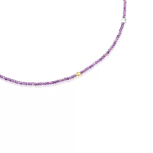 Cheap Silver vermeil and amethyst Joy Bits necklace Silver Necklaces | Short Necklaces