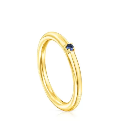 New Silver Vermeil and blue Sapphire Ring Mix Ring Silver Rings | Small Rings