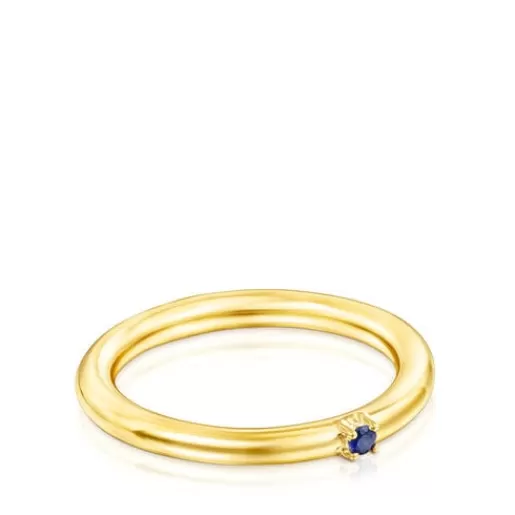 New Silver Vermeil and blue Sapphire Ring Mix Ring Silver Rings | Small Rings