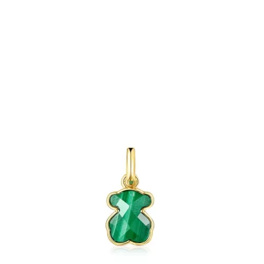 New Silver Vermeil and Malachite Icon Color Pendant Silver Pendants | Small Pendants