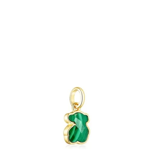 New Silver Vermeil and Malachite Icon Color Pendant Silver Pendants | Small Pendants
