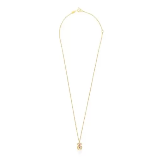 New Silver vermeil Areia Necklace with multicolored gemstones Silver Pendants | Short Necklaces