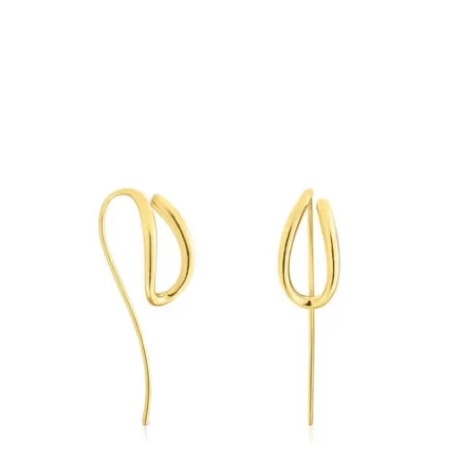 Best Sale Silver vermeil Bent Earrings Silver Earrings | Large Earrings