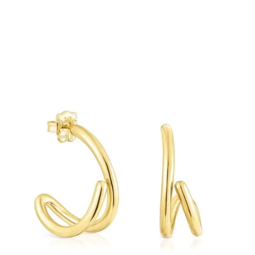 Store Silver Vermeil Bent Hoop earrings Silver Earrings | Hoop Earrings