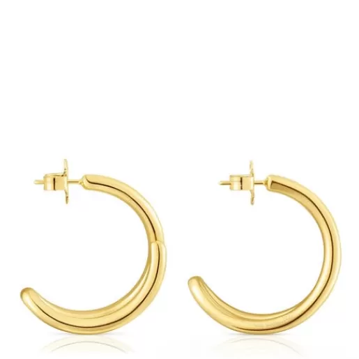 Store Silver Vermeil Bent Hoop earrings Silver Earrings | Hoop Earrings