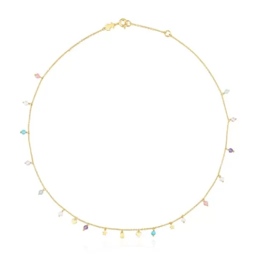 New Silver Vermeil Cool Joy Necklace with Gemstones Silver Necklaces | Short Necklaces