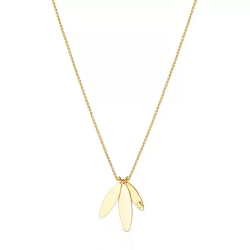 Clearance Silver Vermeil Fragile Nature laurel leaf Necklace Silver Necklaces | Short Necklaces