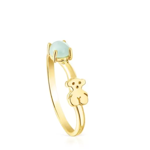 Shop Silver Vermeil Fragile Nature Ring with Amazonite Silver Rings | Small Rings