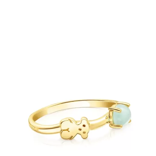 Shop Silver Vermeil Fragile Nature Ring with Amazonite Silver Rings | Small Rings