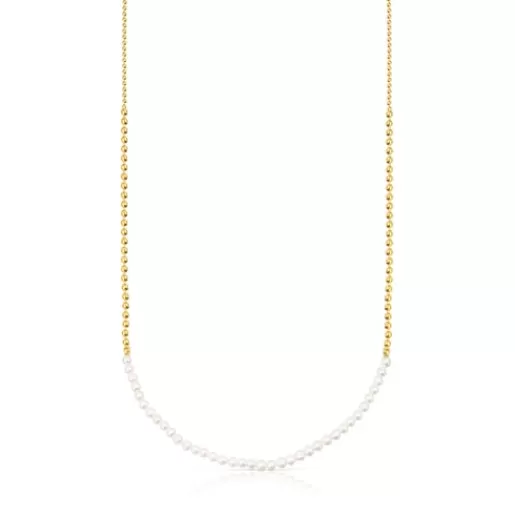 Sale Silver Vermeil Gloss Choker with Pearls Silver Necklaces | Chokers