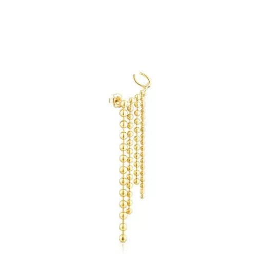 Store Silver vermeil Gloss Earcuff with five chains Silver Earrings | Individual Earrings