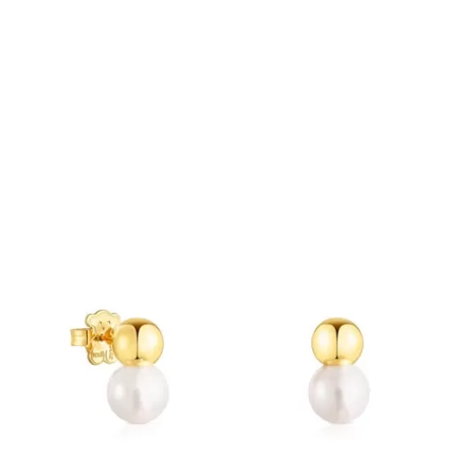 Store Silver Vermeil Gloss Earrings with large Pearl Silver Earrings | Small Earrings