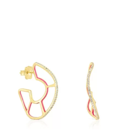 New Silver vermeil Gregal hoop earrings with topazes Silver Earrings | Hoop Earrings