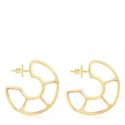 New Silver vermeil Gregal hoop earrings with topazes Silver Earrings | Hoop Earrings