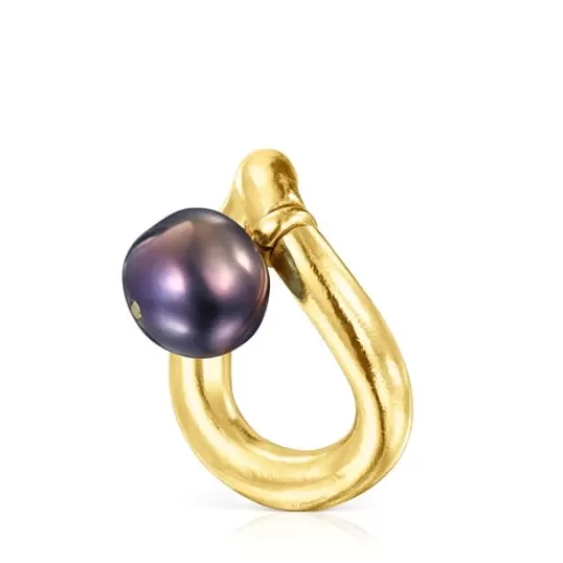 Discount Silver vermeil Hav Ring with gray pearl Silver Rings | Small Rings