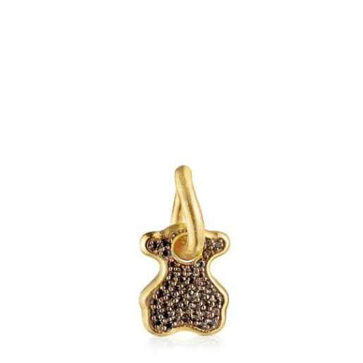 Cheap Silver vermeil Luah bear Pendant with quartz Silver Pendants | Small Pendants