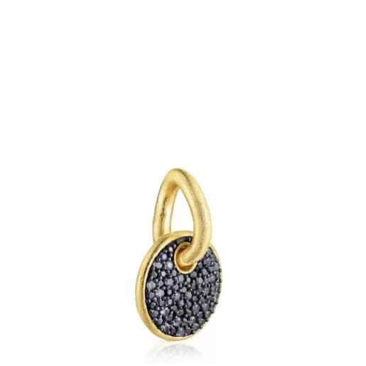 Cheap Silver vermeil Luah luna Pendant with sapphires Silver Pendants | Small Pendants