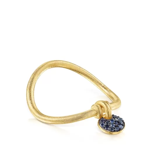 Best Sale Silver vermeil Luah luna Ring with sapphires Silver Rings | Small Rings