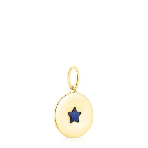 Discount Silver vermeil Medallion pendant with sodalite star Aelita Silver Pendants | Medium Pendants