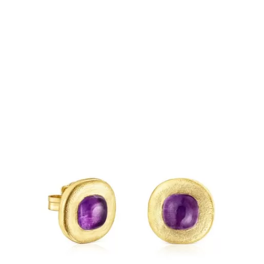 Store Silver vermeil Nattfall Earrings with amethyst Silver Earrings