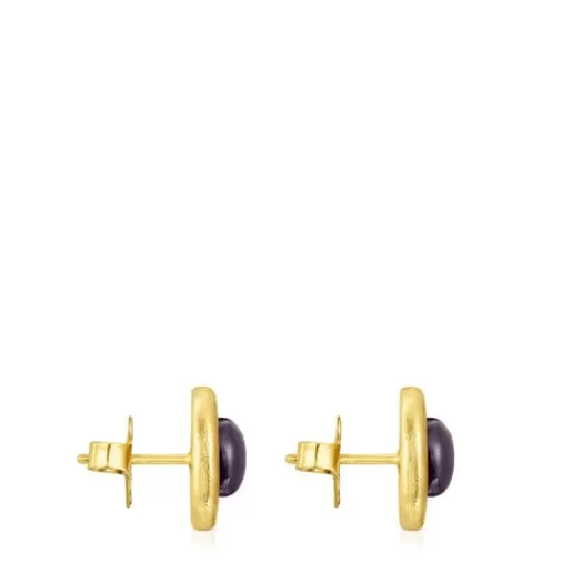 Store Silver vermeil Nattfall Earrings with amethyst Silver Earrings