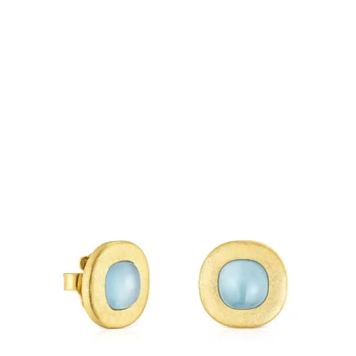 Outlet Silver vermeil Nattfall Earrings with chalcedony Silver Earrings