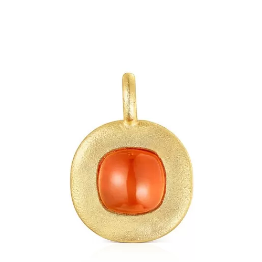 Fashion Silver vermeil Nattfall Pendant with carnelian Silver Pendants | Medium Pendants