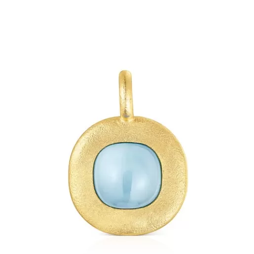 Cheap Silver vermeil Nattfall Pendant with chalcedony Silver Pendants | Medium Pendants