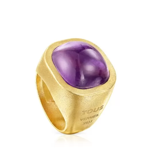 Discount Silver vermeil Nattfall Ring with amethyst Silver Rings | Medium Rings