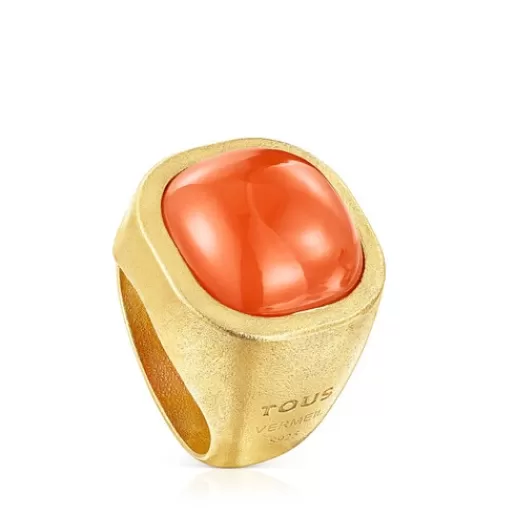 Best Silver vermeil Nattfall Ring with carnelian Silver Rings | Medium Rings