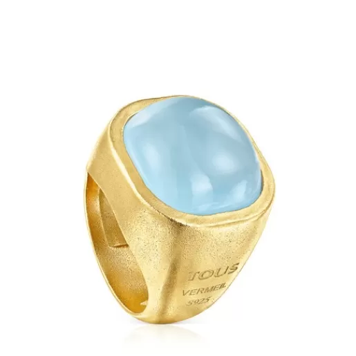 Best Silver vermeil Nattfall Ring with chalcedony Silver Rings | Medium Rings