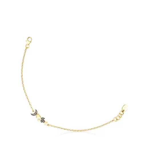 Online Silver Vermeil Nocturne Bracelet with Diamond charms Silver Bracelets | Chain Bracelets