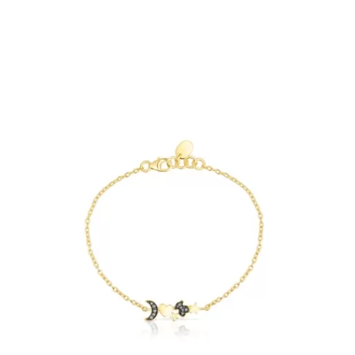 Online Silver Vermeil Nocturne Bracelet with Diamond charms Silver Bracelets | Chain Bracelets