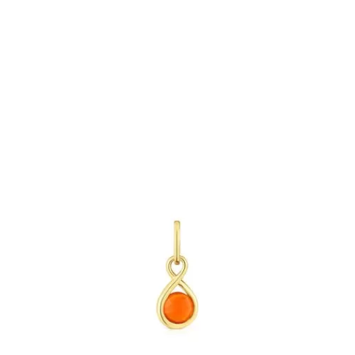 Clearance Silver vermeil Pendant with carnelian Alma Motif Silver Pendants | Small Pendants