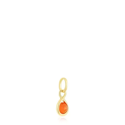 Clearance Silver vermeil Pendant with carnelian Alma Motif Silver Pendants | Small Pendants