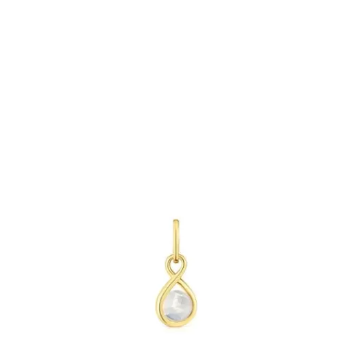 Online Silver vermeil Pendant with moonstone Alma Motif Silver Pendants | Small Pendants