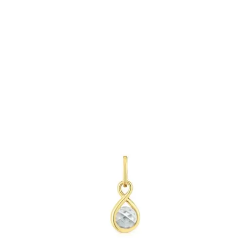 Cheap Silver vermeil Pendant with prasiolite Alma Motif Silver Pendants | Small Pendants