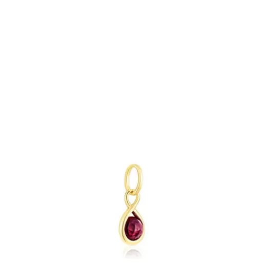 Fashion Silver vermeil Pendant with rhodolite Alma Motif Silver Pendants | Small Pendants