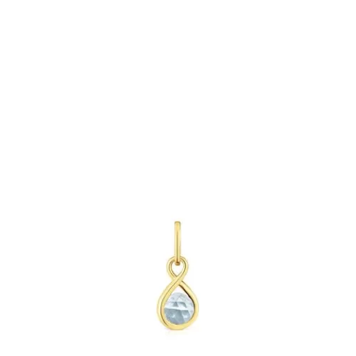 Sale Silver vermeil Pendant with topaz Alma Motif Silver Pendants | Small Pendants