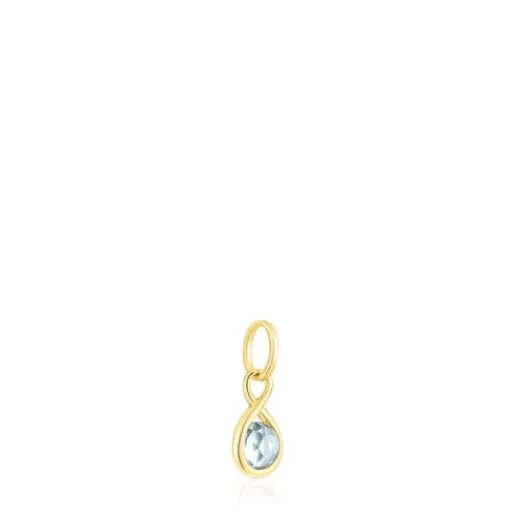 Sale Silver vermeil Pendant with topaz Alma Motif Silver Pendants | Small Pendants