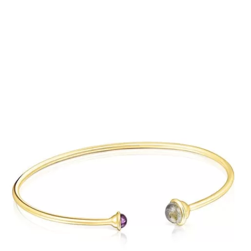 Clearance Silver vermeil Plump Bracelet with gemstones Silver Bracelets | Bangle Bracelets