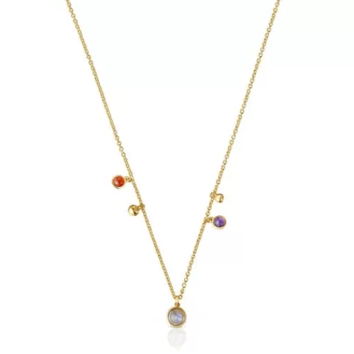 Best Silver vermeil Plump Charm necklace with gemstones Silver Necklaces