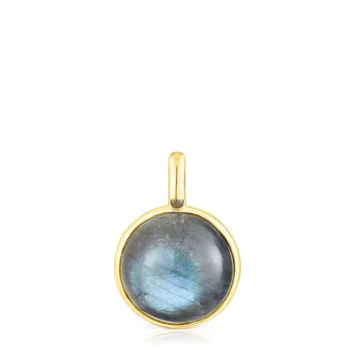 Sale Silver vermeil Plump Pendant with labradorite Silver Pendants | Medium Pendants