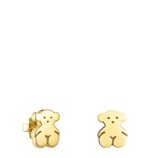 Hot Silver Vermeil Sweet Dolls bear Earrings Silver Earrings | Small Earrings