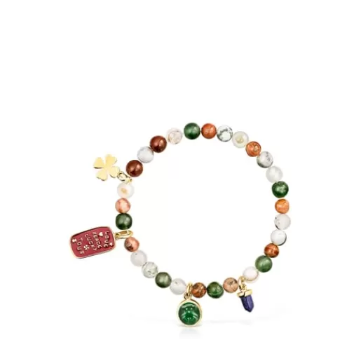 Sale Silver Vermeil Good Vibes Bracelet with Agates Silver Bracelets | Ball Bracelets