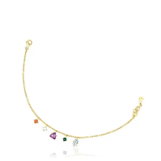 Outlet Silver Vermeil Good Vibes Bracelet with Gemstones Silver Bracelets | Pearl Bracelets