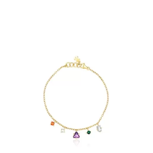 Outlet Silver Vermeil Good Vibes Bracelet with Gemstones Silver Bracelets | Pearl Bracelets