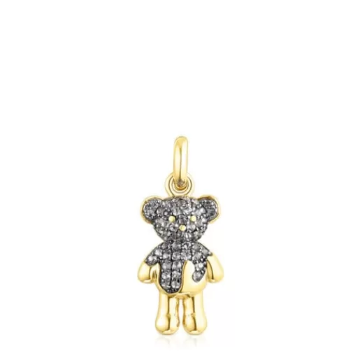 Online Silver vermeil Teddy Bear Splash Pendant with iolite Silver Pendants | Small Pendants