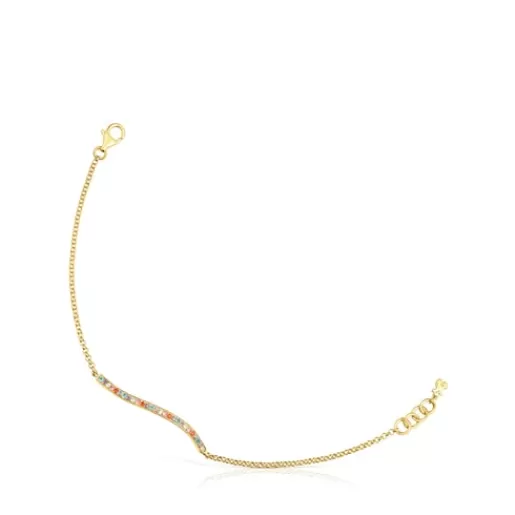New Silver vermeil Vibrant Colors Bracelet with gemstones Silver Bracelets | Chain Bracelets